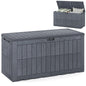 Garden Storage Box, Waterproof Resin Deck Box Bench with Lockable Lid & Handles