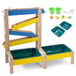 Fir Wood Montessori Sensory Play Activity Table with 2 Water Basin and Submarine Toys for Boys and Girls 3+