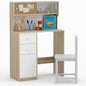 Wooden Kids Desk and Chair Set, Children Table and Chair with Pegboard