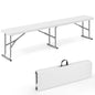 182 cm Portable Folding Plastic Bench Seat with Carry Handle