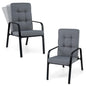 Garden Chairs Set of 2, Outdoor Dining Chairs with 5-Level Adjustable Backrests