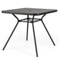 80 x 80 cm Patio Dining Table for 4 Persons with Faux Marble Top