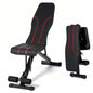 Adjustable Foldable Black Dumbbell Bench with PU Upholstery and Heavy-Duty Iron Frame