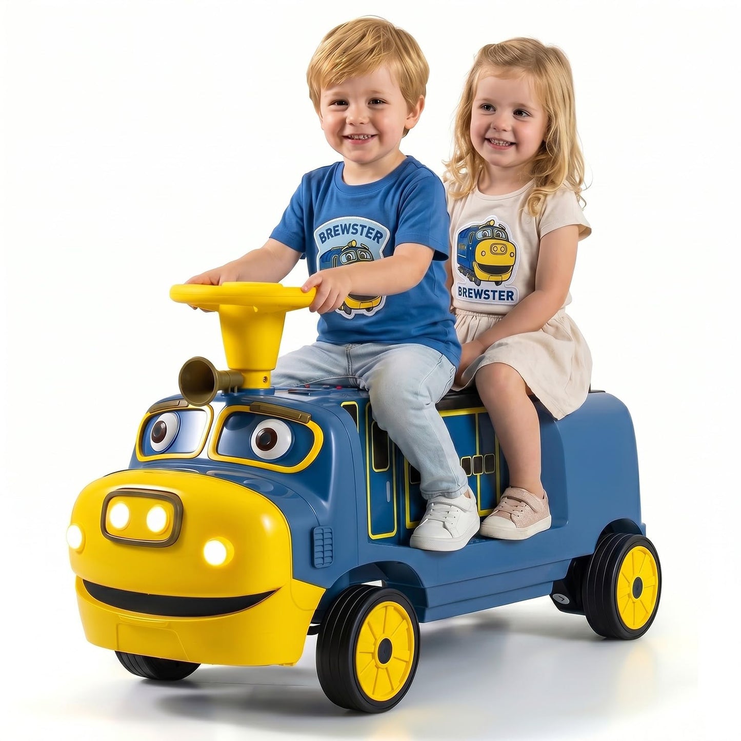 12V Kids Ride on Car, 2-Seater Children Electric Vehicle