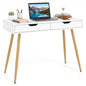 Wooden Computer Desk, 108cm Modern PC Laptop Table Writing Workstation