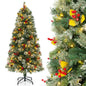 Pre-Lit Artificial Christmas Tree with 453 PVC and 230 Warm White LED Lights