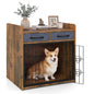Indoor Dog Cage with 2 Fabric Drawers and Lockable Door