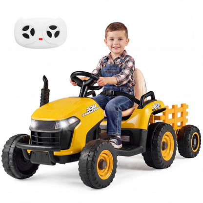 24V Ride on Tractor with Tiltable and Detachable Trailer Battery Powered Electric Tractor