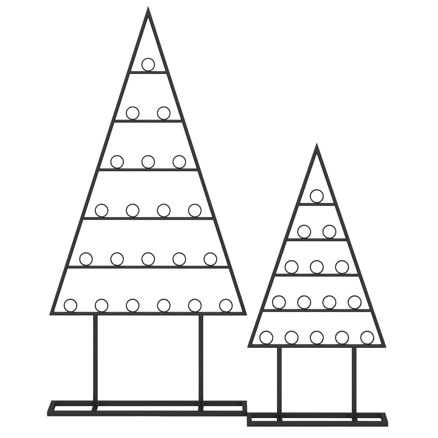 2 Pack Christmas Tree Photo Holder with 36 Round Clips