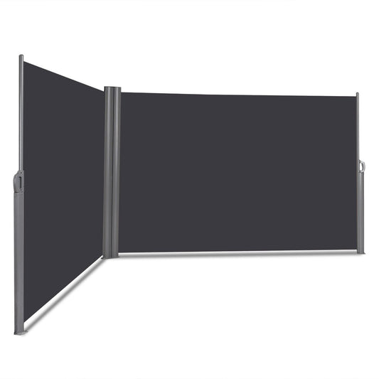 600 x 160cm Aluminium Outdoor Privacy Screen with Handle