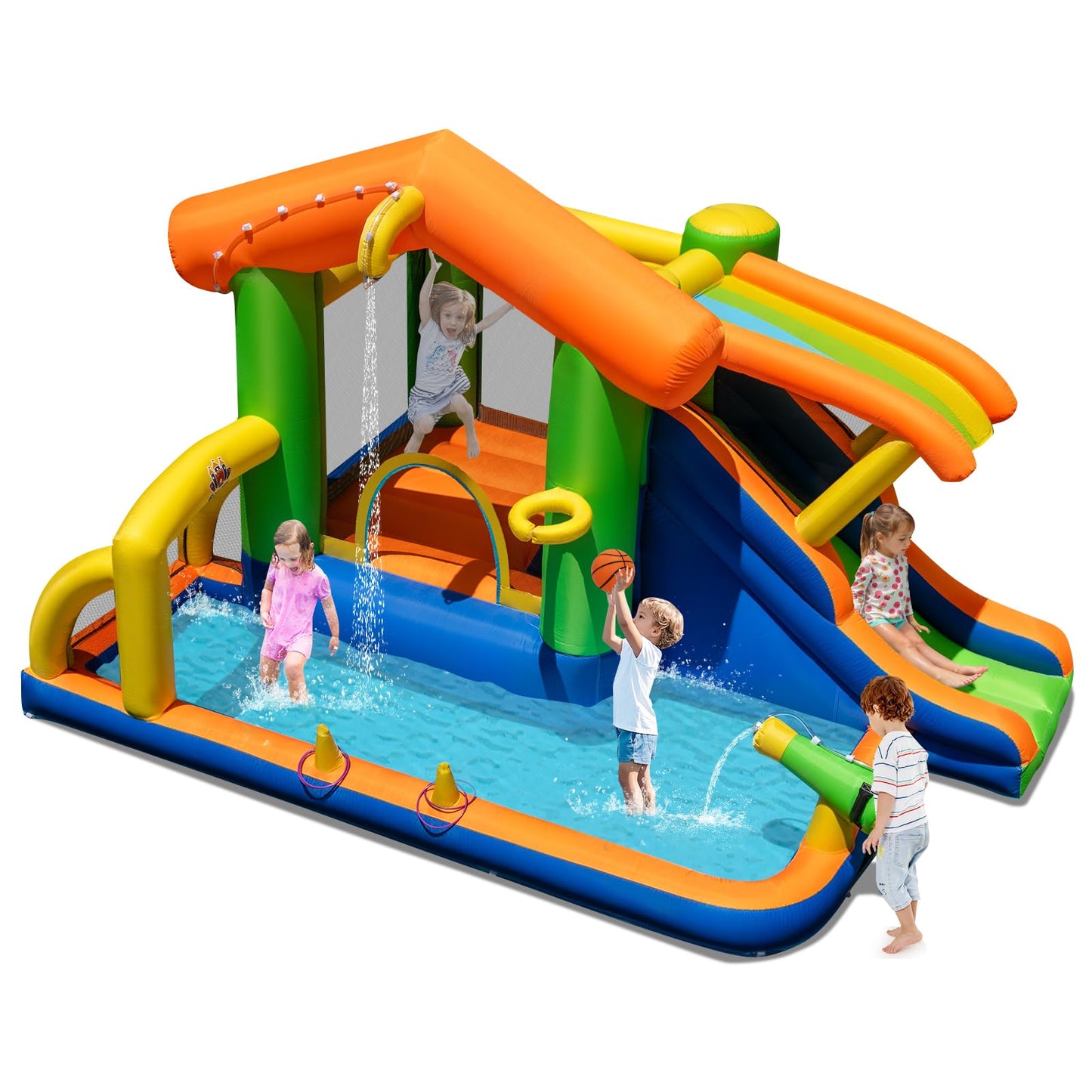 8 in 1 Kids Bouncy Castle with Slide