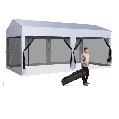 3m x 6m Pop Up Gazebo UV Screen House Party Tent with Removable Sidewalls