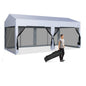 3m x 6m Pop Up Gazebo UV Screen House Party Tent with Removable Sidewalls