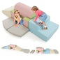 10 Pieces Foam Climbing Blocks Set with PU Leather Surface for 1-3 Years Old
