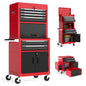 6 Drawer Rolling Tool Chest with Universal Wheels and Hooks