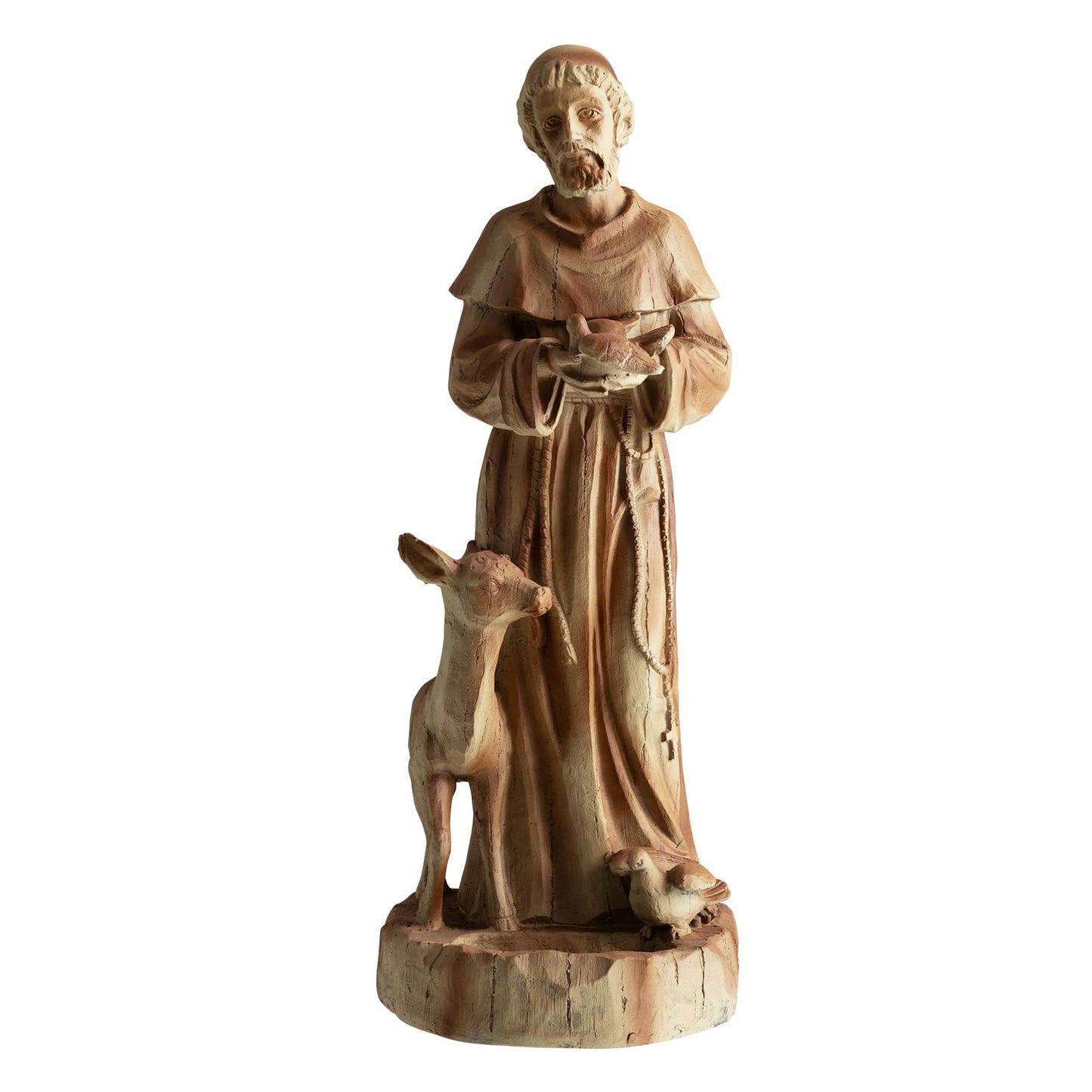 Garden Statue, Tall Virgin Mary/St. Francis Statue, Indoor Outdoor Religious Sculpture Art Decoration