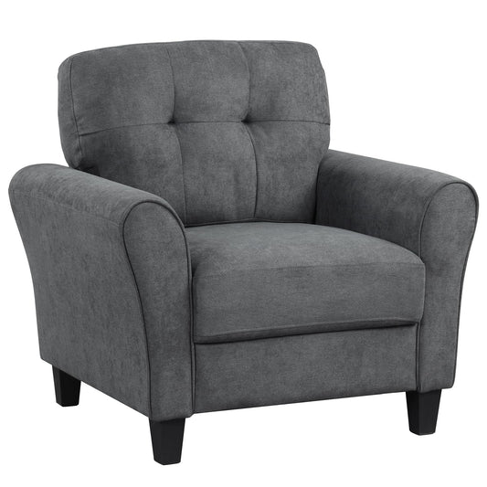 Tufted Upholstered Accent Chair with Non-slip Foot Pads