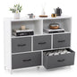 5-Drawer Dresser Fabric Chest of Drawers Cabinet with 5 Support Legs