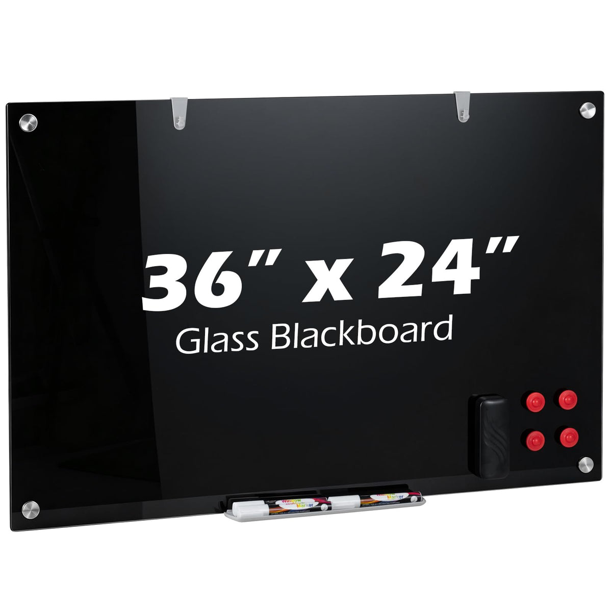 Magnetic Glass Board, 60 x 90 cm Frameless Dry Erase Board