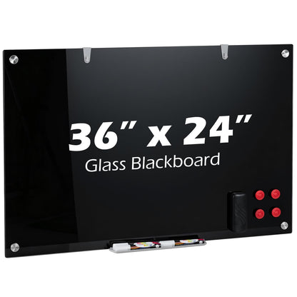 Magnetic Glass Board, 60 x 90 cm Frameless Dry Erase Board