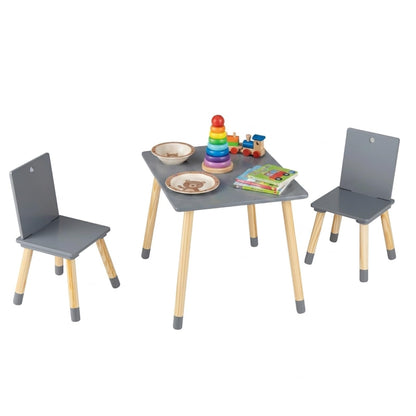Kids Table and Chair Set, Children Activity Table with 2 Chairs