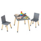 Kids Table and Chair Set, Children Activity Table with 2 Chairs