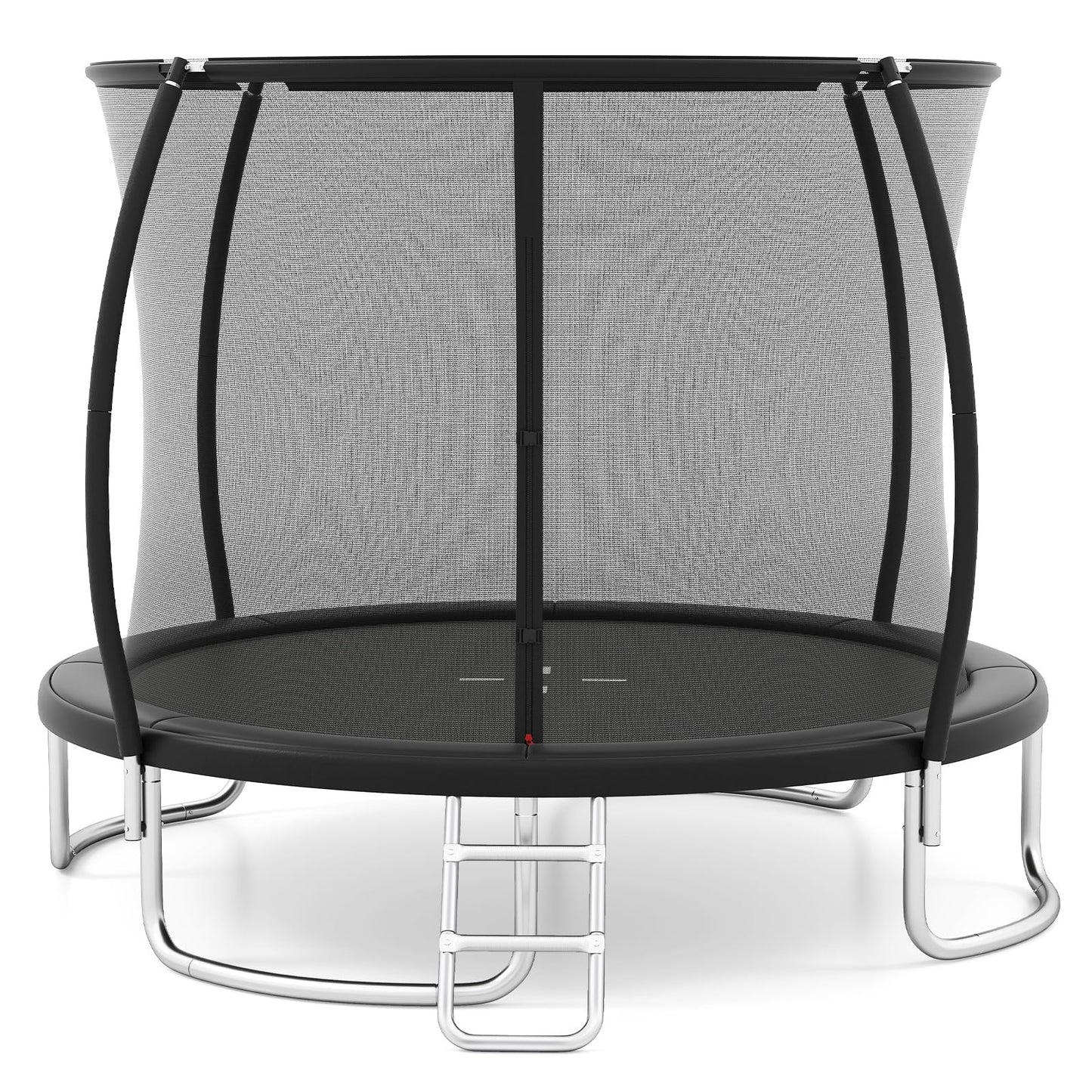 10ft Trampoline, Outdoor Rebounder Trampoline with Safety Enclosure Net and Ladder