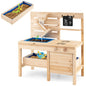 Mud Kitchen, Fir Wood Kids Play Kitchen with Detachable Sandbox