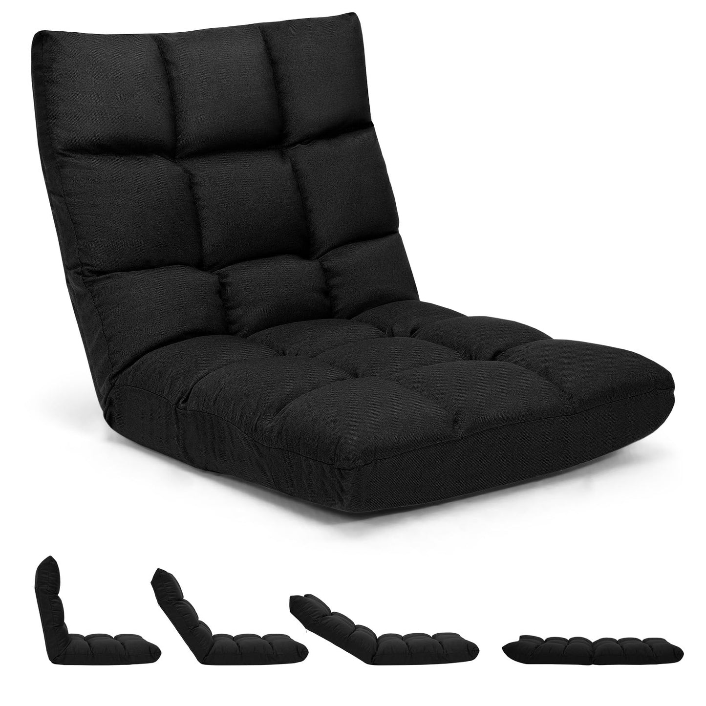14-Positions Adjustable Lazy Floor Sofa Bed