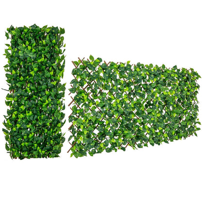 Expandable Fence Privacy Scree with Real Willow Frame