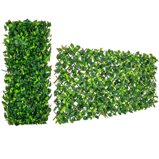 Expandable Fence Privacy Scree with Real Willow Frame