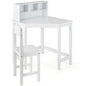 Kids Corner Desk and Chair Set with Chair and Hutch