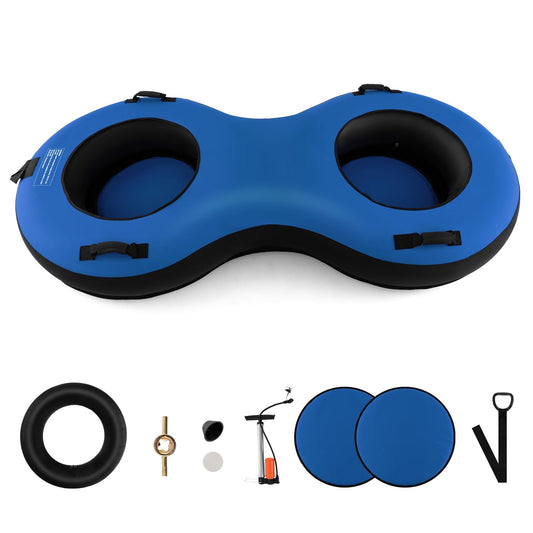 2-Person Inflatable Snow Tube for Adults Kids