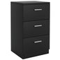 Space-saving Night Chest with 3 Drawers and Handles for Bedroom
