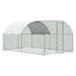 3.8 x 2.8 x 2m Galvanized Chicken Coop Hen House with Waterproof & Sun-protective Cover