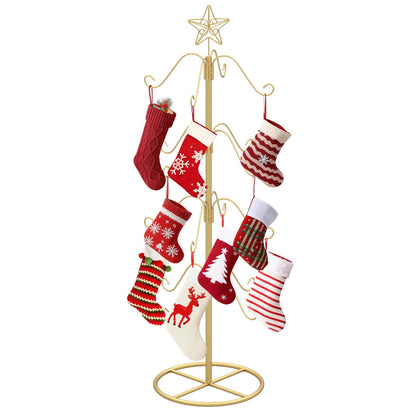 Christmas Stocking Holder Stand, 48” Freestanding Xmas Stocking Hanger Rack