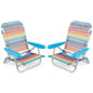 5 Adjustable Position Camping Chair with Armrests & Carry Strap