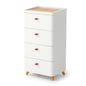4-Drawer Dresser with Removable Organizer Tray and Solid Wood Legs