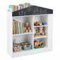 Wooden Book & Toy Storage Organizer, House Shaped Children Bookcase