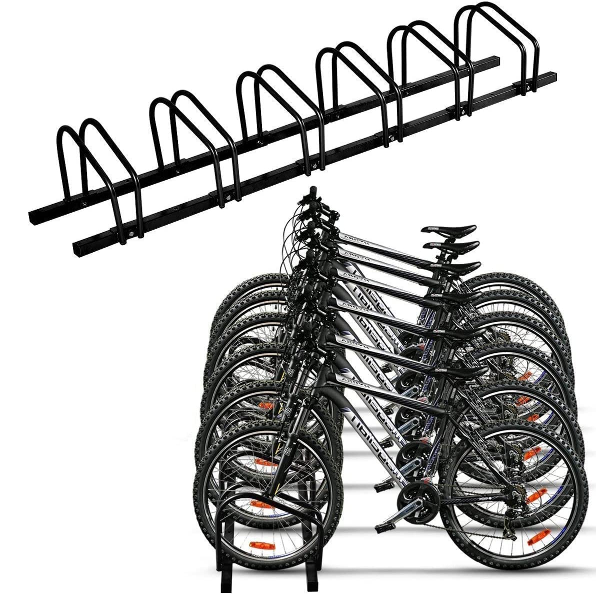 6-Bike Steel Bike Rack for Child BMX Road and Mountain Bikes