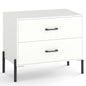 Wooden Chest of Drawers, 2-Drawer Dresser Storage Cabinet