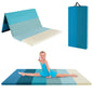 Gymnastics Mat Tri-Fold Thick Tumbling Mat with Hook and Loop Fasteners