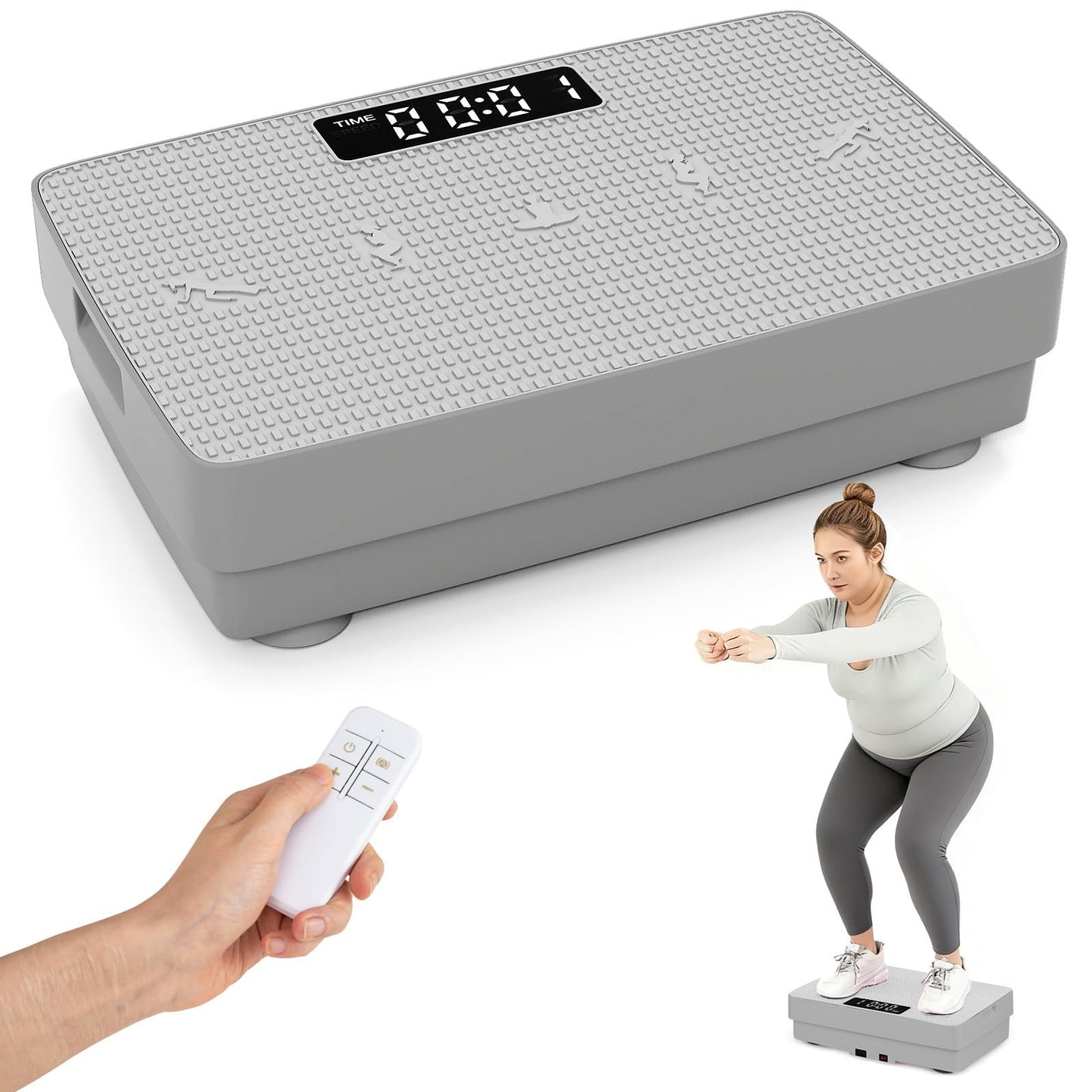 Vibration Plate Exercise Machine with Gravity Sensor and Remote Control