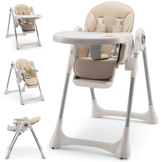 Baby High Chair Foldable Infant Dining Chair with Wheels