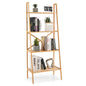 4 Tier Freestanding Bookcase with Anti Toppling Device for Living Room