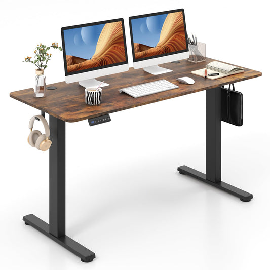 140 x 60 CM Height Adjustable Standing Desk with 3 Memory Heights