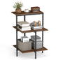 Sofa Side Table, 3-Tier Industrial Square Nightstand Bedside Table