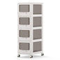 Slim Bathroom Floor Cabinet with 3/4/5 Drawers on Wheels (3-Tier) | Narrow Bathroom Storage Unit