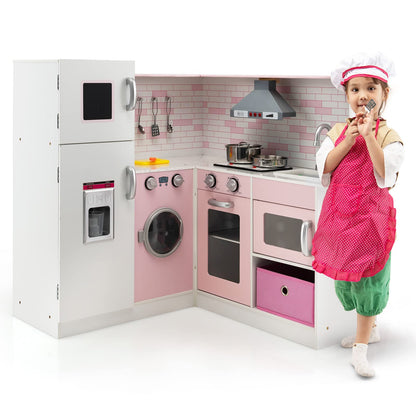 Kids Corner Kitchen Playset with Apron and Chef Hat
