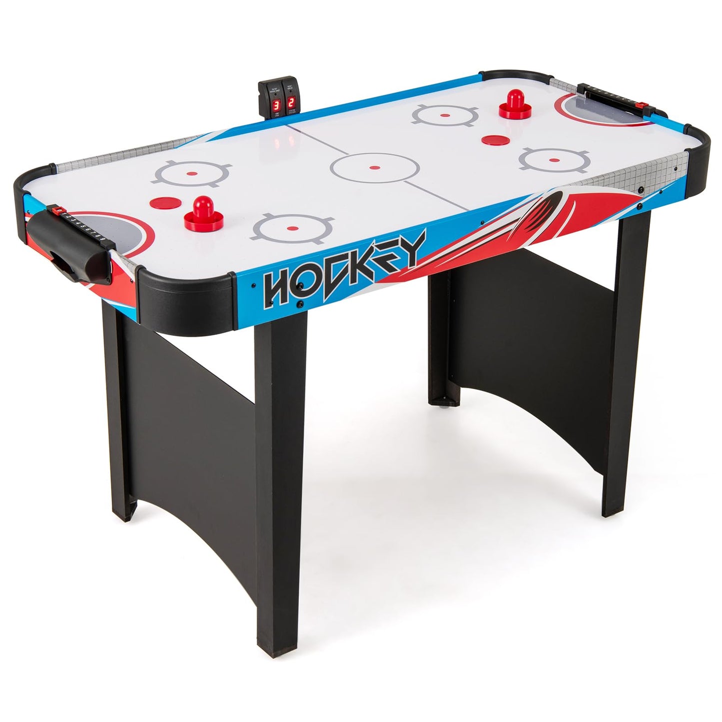 Air Hockey Table with LED Scoreboard and Powerful 12V Motor